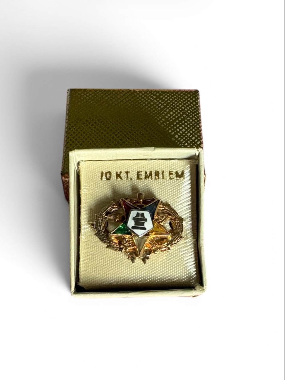 10 Kt Gold Eastern Star Emblem Pin